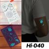 Little Sexy Cute Tattoo for Women Glowing Dark Taty Waterproof Fake Tatoo Luminous Tattoo Stickers Body Art Cartoon Tattoo
