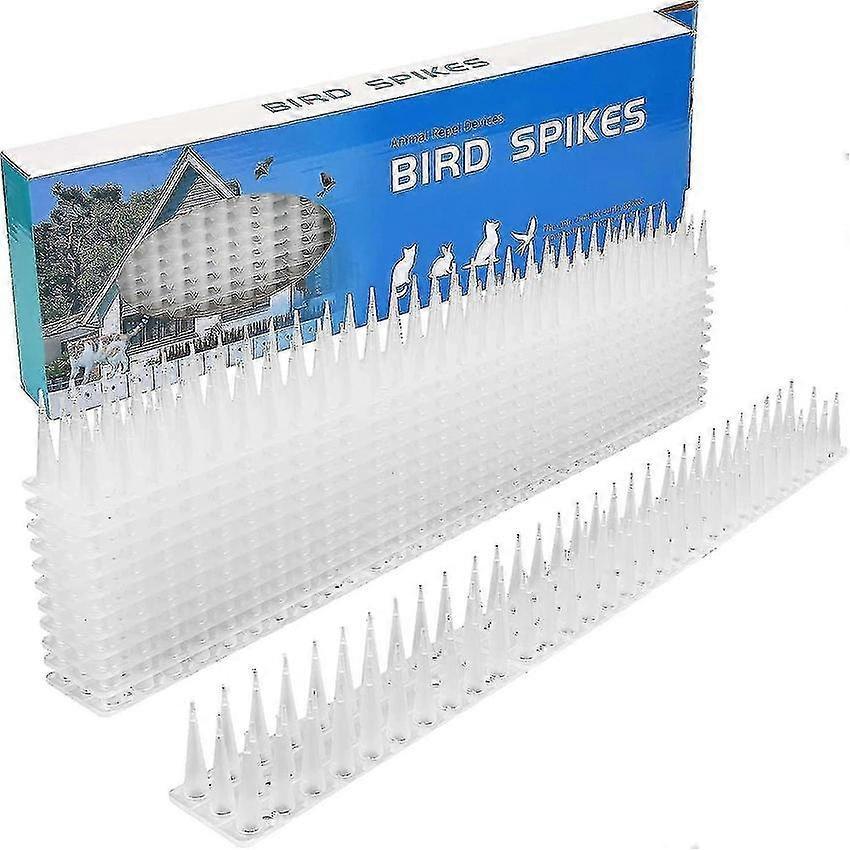 Plastic Pigeon Spikes 5 Meter 3 Rows Bird Repellent for Balcony Fences Roof Pack of 12
