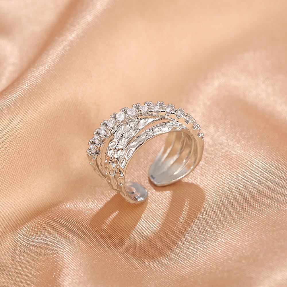 New Time Run Cross Ring, Niche Opening Adjustable Non Fading Ring