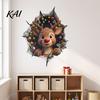 Holiday Home Accents Christmas Wall Stickers, 3D Decals for Living Room Bedroom And Party Decorative Stickers Decor, Removable PVC Festive Art