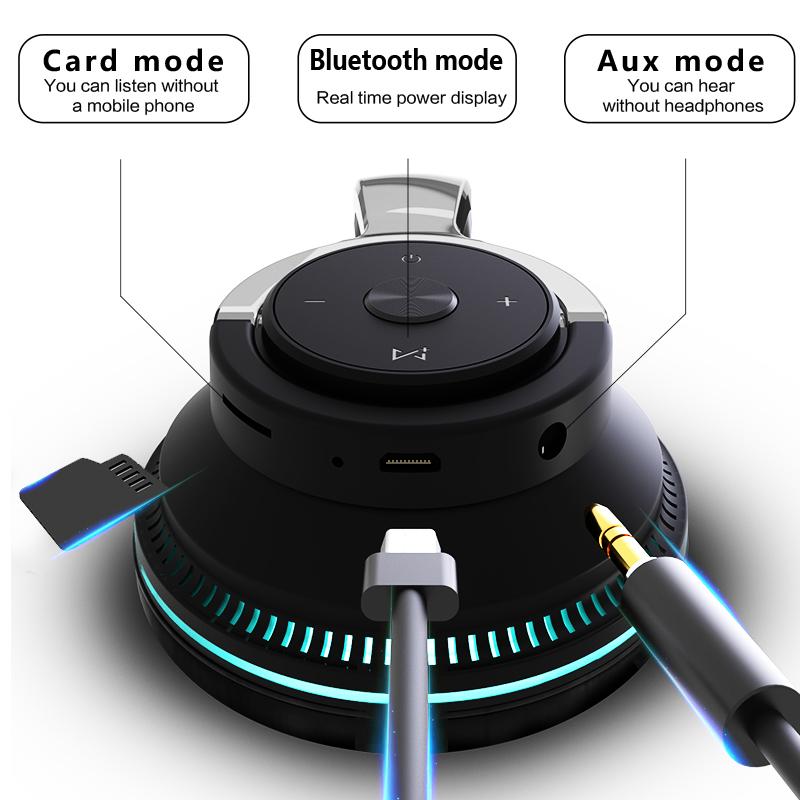 Bluetooth-наушники Беспроводные наушники H2 Max Гарнитуры Складные Ударопрочные Бас Стерео Наушники Поддержка TF FM
