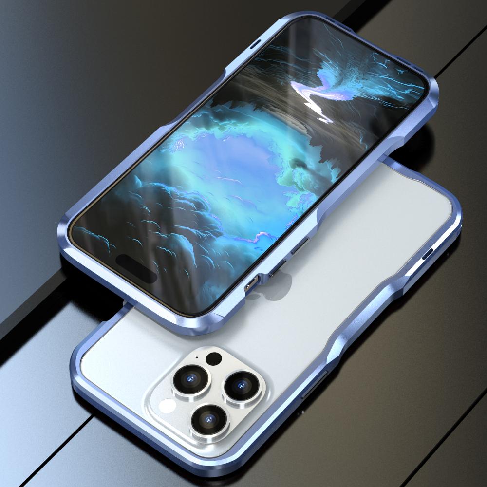 Бронированный чехол для IPhone 15 14 Pro Max 14 15 Plus 14 Pro противоударный металлический каркасный бампер необычный алюминиевый чехол
