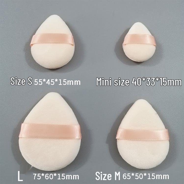 Teardrop Egg-Shaped Velvet Powder Puff for Wet and Dry Makeup Application