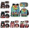 Bbq Ena Dream Pattern Printing Backpack Lunch Bag Pen Case Set For Student Gift
