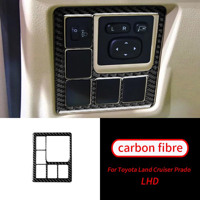 Для Toyota Land Cruiser Prado Gen Мягкий карбоновый рычаг переключения передач, панель управления стеклоподъемником, воздухозаборник, салон автомобиля