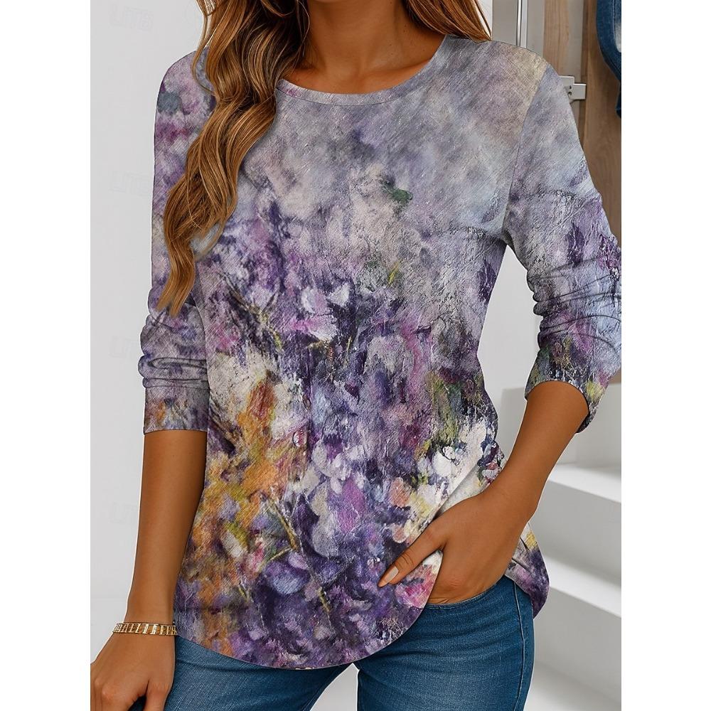 A 3D Printed Long-sleeved T-shirt for Women, Casual and Fashionable