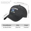 Flag of Scotland Edinburgh Unisex Adult Charcoal Washed Denim Baseball Cap Unisex Classic Vintage Cotton Dad Patriotic Trucker Hat