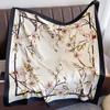 New 30 Colors Twill Silk Scarf Women 90cm Square Hijab Shawls And Wraps Female Foulard Headkerchief Elegant Floral Lady Bandana