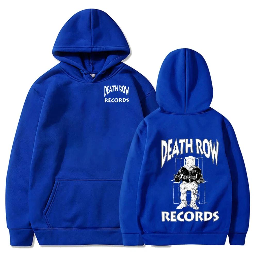 Death Row Records Print Hoodies For Men Women Casual Long Sleeve Hooded Sweatshirts Hip Hop Harajuku Hoodie Y2k Men Tops S-4XL