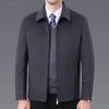 Autumn and Winter Woolen Woolen Jacket Men's Lapel Middle-aged and Elderly Dad's Short Thickened Jacket Loose Cashmere Jacket