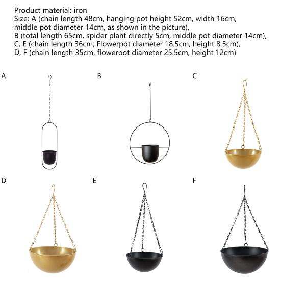 Сочный подвесной горшок для цветов, креативный прочный железный подвесной горшок для цветов со съемной цепочкой для сада