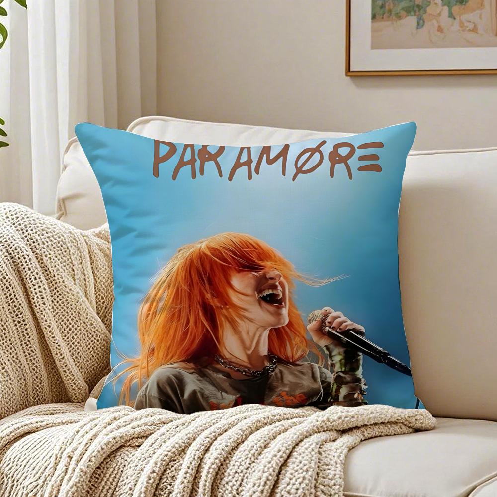 Band PopPunk PParamore Cushion Cover Pillowcase Antidustmite living Room Sofa Decor Cushion Room
