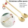 Home Decor Xmas Gifts Christmas Tableware Stainless Steel Table Ornament Coffee Spoon