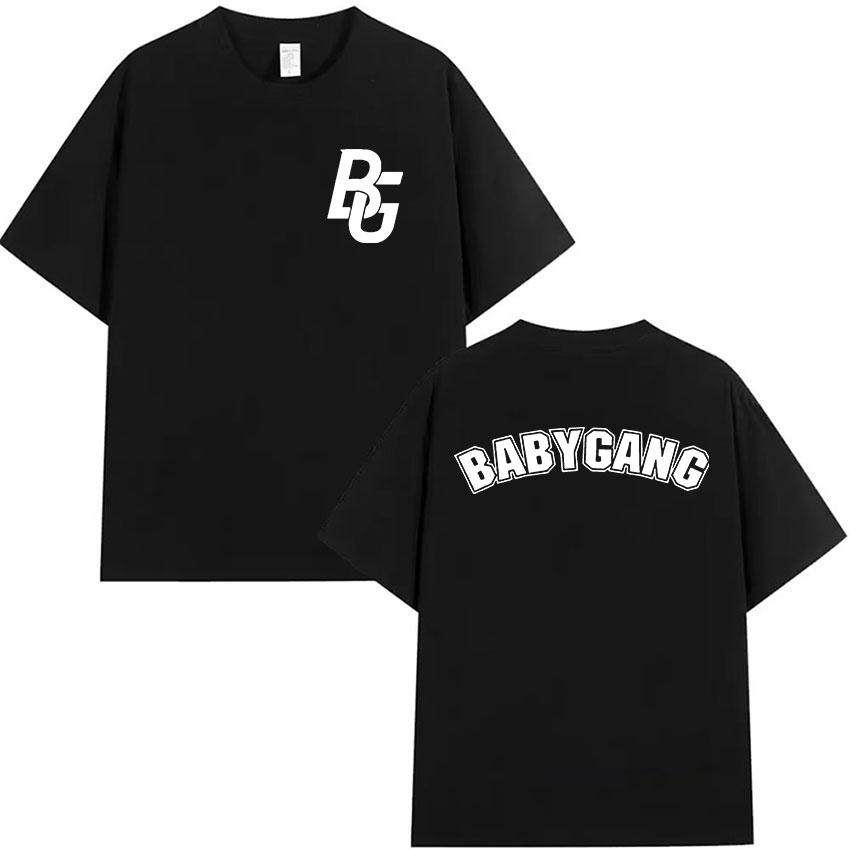 Rappeur Baby Gang Tour 2025 Album Merch Tshirts Unisex Women Clothing Hip Hop Oversized T Shirt Summer Casual Short Sleeve Tshirt