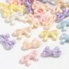10pcs34x20mm Multicolor Transparent Bow Acrylic Loose Beads DIY Handmade Jewelry Earrings Keychain Material Accessories