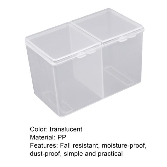 Прозрачный ватный тампон для дизайна ногтей с 2 ​​сетками для хранения