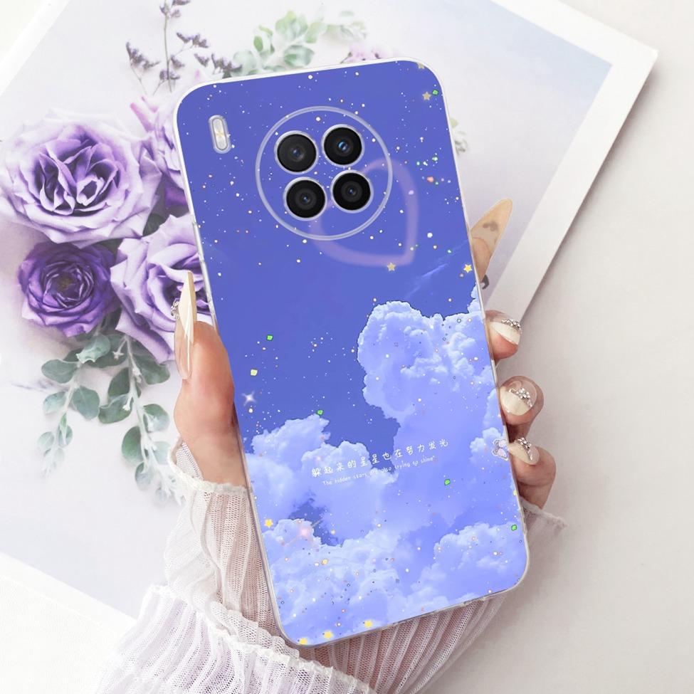 Cover For Huawei Nova 8i Case Cute Cat Fashion Butterfly Funny 2D Painted Casing NEN-L22 NEN-LX1 NEN-LX3