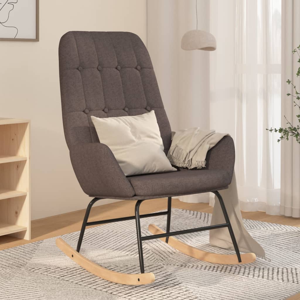 Vidaxl Fotel Bujany, Ciemnoszary, Tapicerowany Tkaniną
