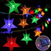 Солнечные гирлянды со звездами, водонепроницаемые, 8 режимов для рождественской свадьбы, вечеринки, елки, сада, праздника 864
