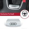 For Audi RS3 3D Aluminum Alloy S Sline Logo Emblem Car Steering Wheel Sticker Interior Decals Accessories For Audi A3 A4 A5 A6 A7 Q5 Q7 Q2 Q3