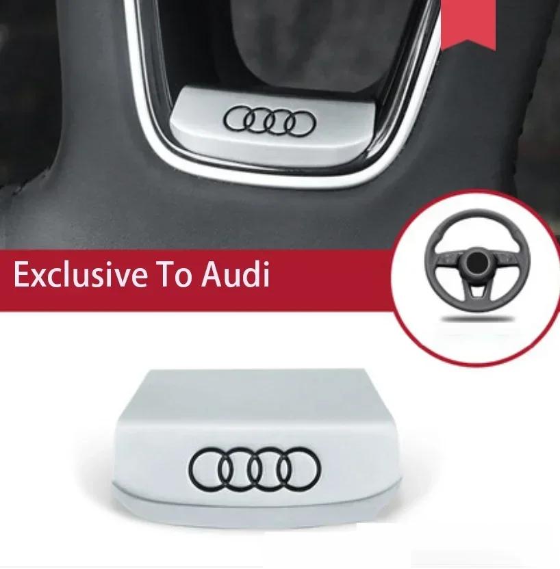 For Audi RS3 3D Aluminum Alloy S Sline Logo Emblem Car Steering Wheel Sticker Interior Decals Accessories For Audi A3 A4 A5 A6 A7 Q5 Q7 Q2 Q3