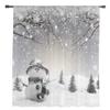 Рождественские Зимние Снеговики Снежинки Прозрачные Шторы Рождественские Украшения Для Дома Оконные Тюль Шторы Для Гостиной Спальни