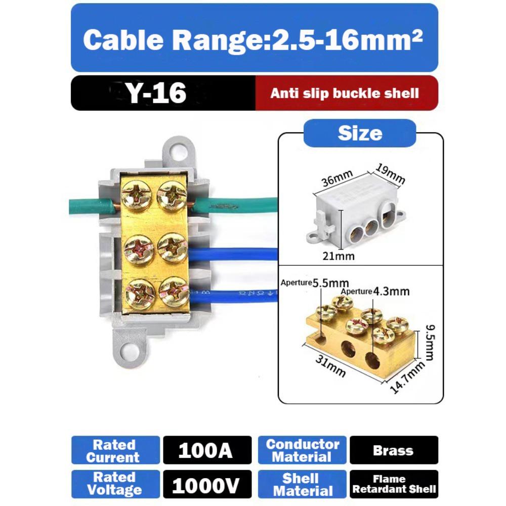 Electrical Connectors High Power High Power Splitter Conductor Brass Large Current Wire Connector Terminal Blocks