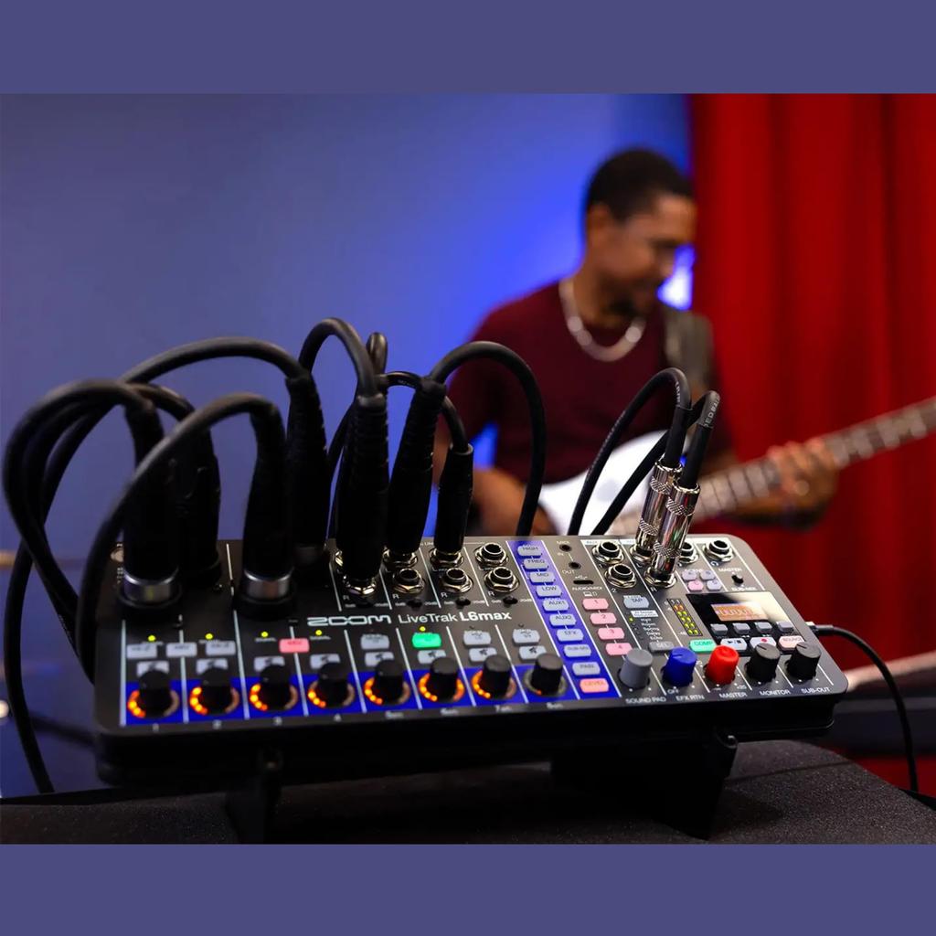 ZOOM L6max Digital Mixer Recorder AI Noise Reduction 12-channel