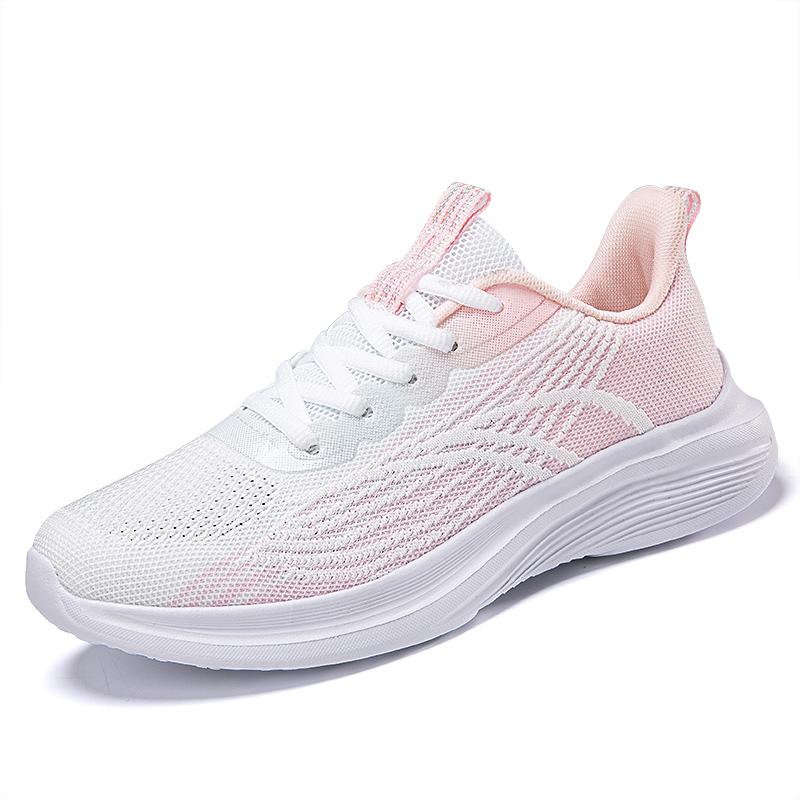 Fashion Designer spring and autumn women's fashion sneakers casual flying fabric breathable soft sole running walking women's shoes