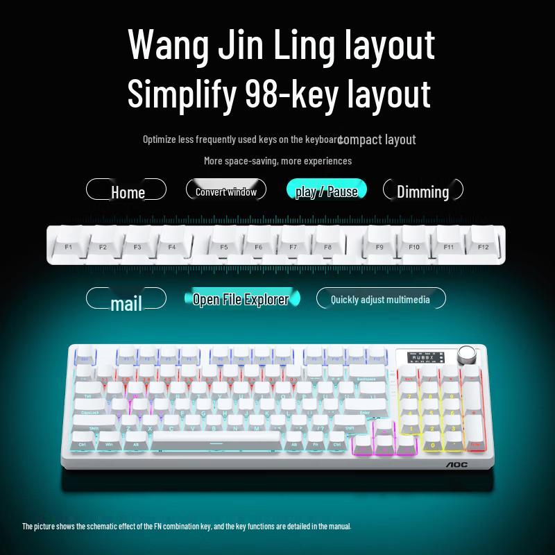AOC GK98Pro 94-Key Tri-Mode Hot-Swappable Mechanical Keyboard