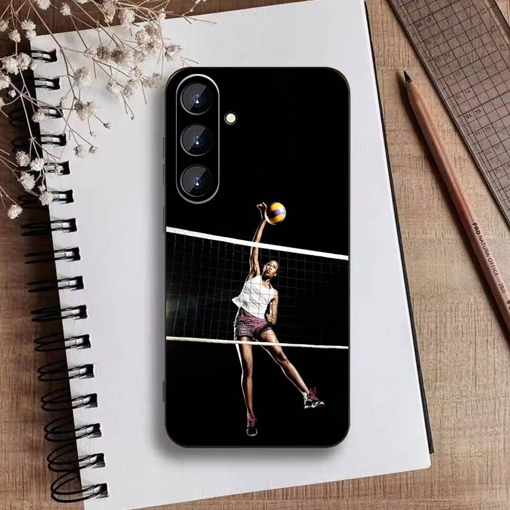 Volleyball Phone Case For Samsung Galaxy A73,A72,A71,A70,A52,A51 Others Soft Black Cover
