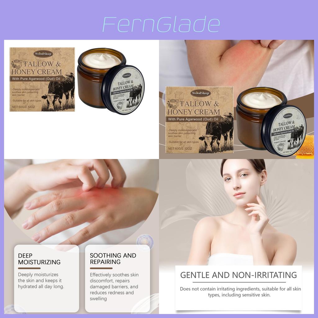 Woodsleep Moisturizing Body Cream With Beef Tallow For Deep Hydration And Skin Relief