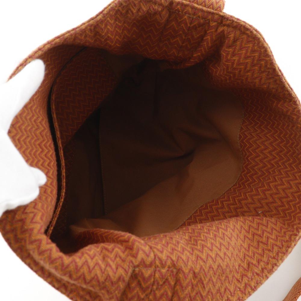 HERMES Sac des Pansages Shoulder Bag Orange canvas unisex Used