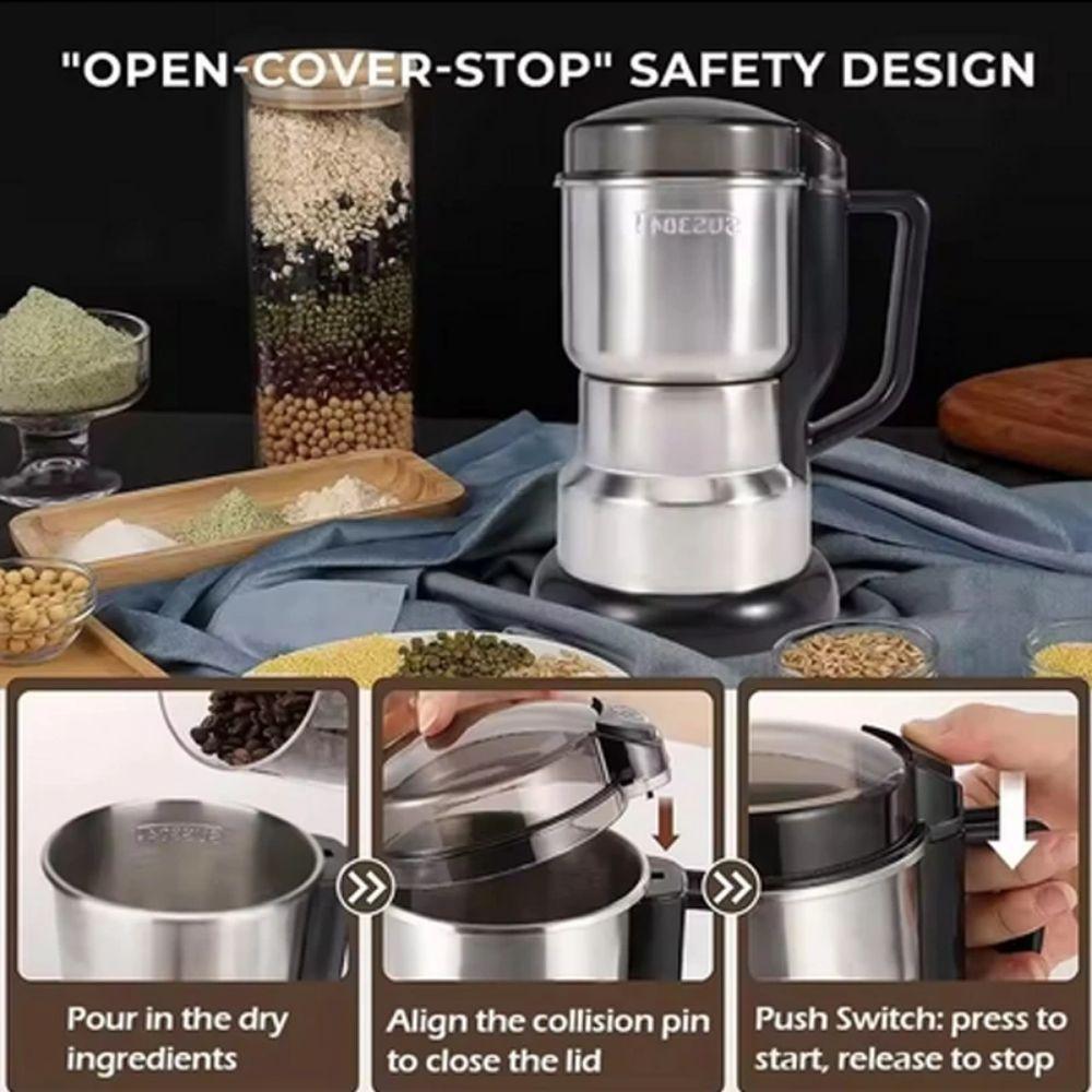 500g Large Capacity Electric Mixer Blender with Lid Medicinal Pulverizer Baking Tools