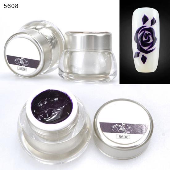 Women 12 Colors Acrylic UV Gel Tip DIY Decor 3D Nail Art Paint Drawing Painting