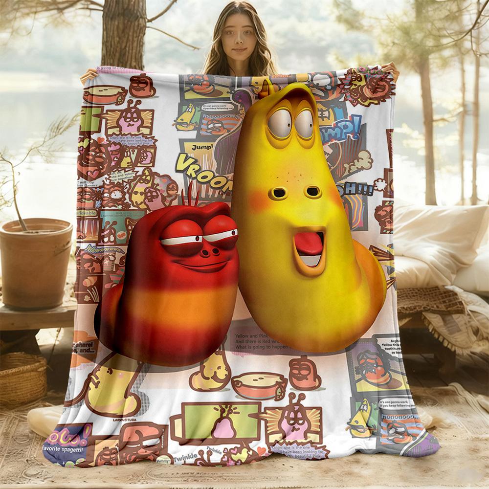 1 шт. Плед Larva Love для улицы, легкий фланелевый, для использования в любое время года, для дивана, кровати, путешествий, кемпинга, гостиной, офиса, дивана062