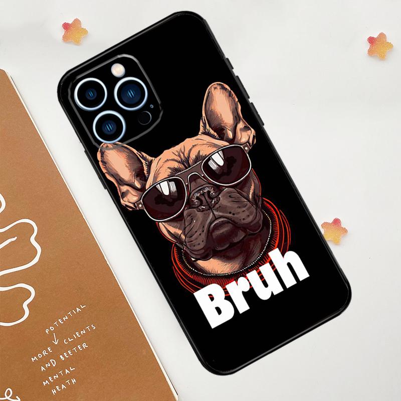 Чехол с изображением английского бульдога и мопса для iPhone 11 12 13 14 15 16 Pro Max 15 16 Plus 13 12 Mini X XS XR