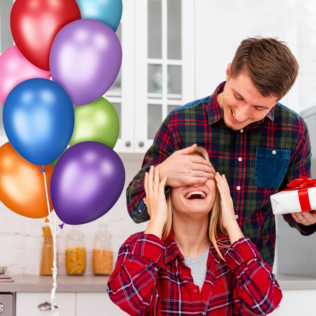 120Pcs Balloons Assorted Colors,12 Inch Latex Party Balloon for Birthday Party, Light Multi Color Ballons Rainbow Balloons for Wedding Baby Shower