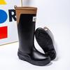Tall Rain Shoes Women's Fashion Rain Boots Outdoor Waterproof Shoes Rubber Shoes Piled Thickened Waterproof Boots