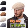 Большая Голова XL 64 см Мужские Кепки-восьмиклинки Большого Размера Хлопковый Берет для Папы Плоская Винтажная Кепка Гэтсби Кепка-газетчик Женская Модная Восьмиугольная Кепка