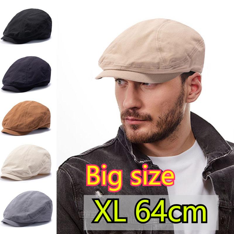 Большая голова XL 64 см Винтажная хлопковая кепка-газетчик для мужчин и женщин