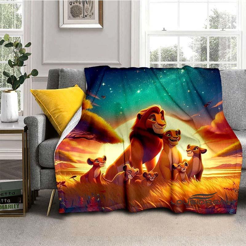 Warm and comfortable, the Simba flannel blanket is perfect for autumn and winter home (Cartoon version of The Lion King blanket)