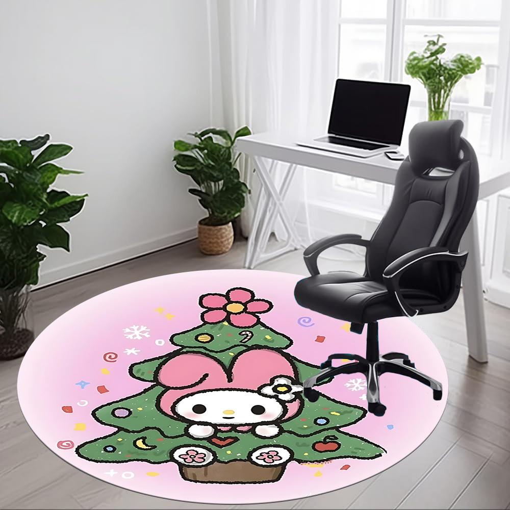 1 шт. Ковер-сиденье Sanrio для офиса, нескользящий, мягкий и удобный, ковер для офиса, игр, легкий круглый коврик для пола