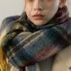 TATIANA Rustic Weave Check Wool Blended Muffler MF8128