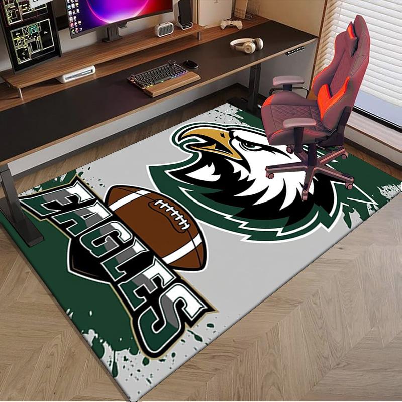 Коврик Philadelphia Eagles для офиса, Коврик под кресло, Декоративный ковер, Коврик для гостиной, Большой размер, Подарки для фанатов, Рождественские подарки