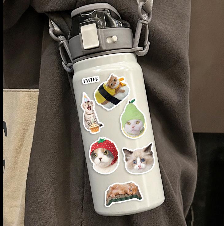 8 Мультяшные Милые Кошачьи Наклейки Могут Быть Водонепроницаемыми Наклейки для Дневника Ручной Учет Наклейки для Карт GU DIY Декоративные Наклейки Наклейки