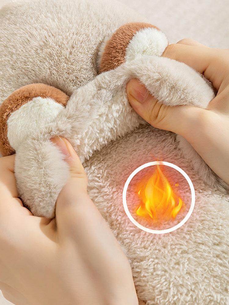 Толстые пушистые тапочки для дома, меховые тапочки с ушками животных, 2024, новые хлопковые тапочки, нескользящие теплые тапочки для спальни