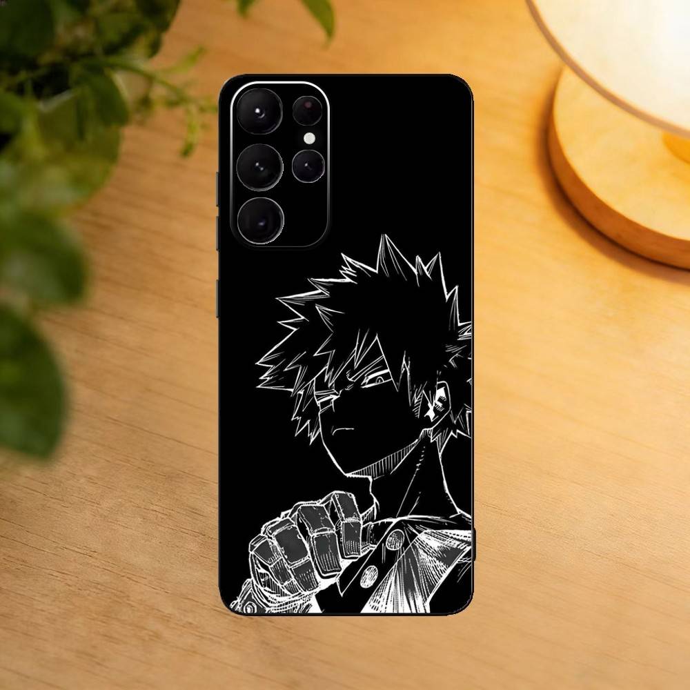 Bakugo A-Аниме K-Кацуки Чехол для телефона Для Samsung S25,24,21,22,23,30,Ultra,20,Plus,Fe,Lite,Note Мягкий Черный Чехол
