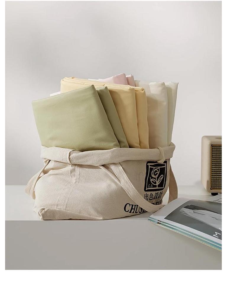 Пододеяльник из длинноволокнистого хлопка, с начесом - Теплый, Однотонный, Простой дизайн для зимы (Одинарный/Двойной)