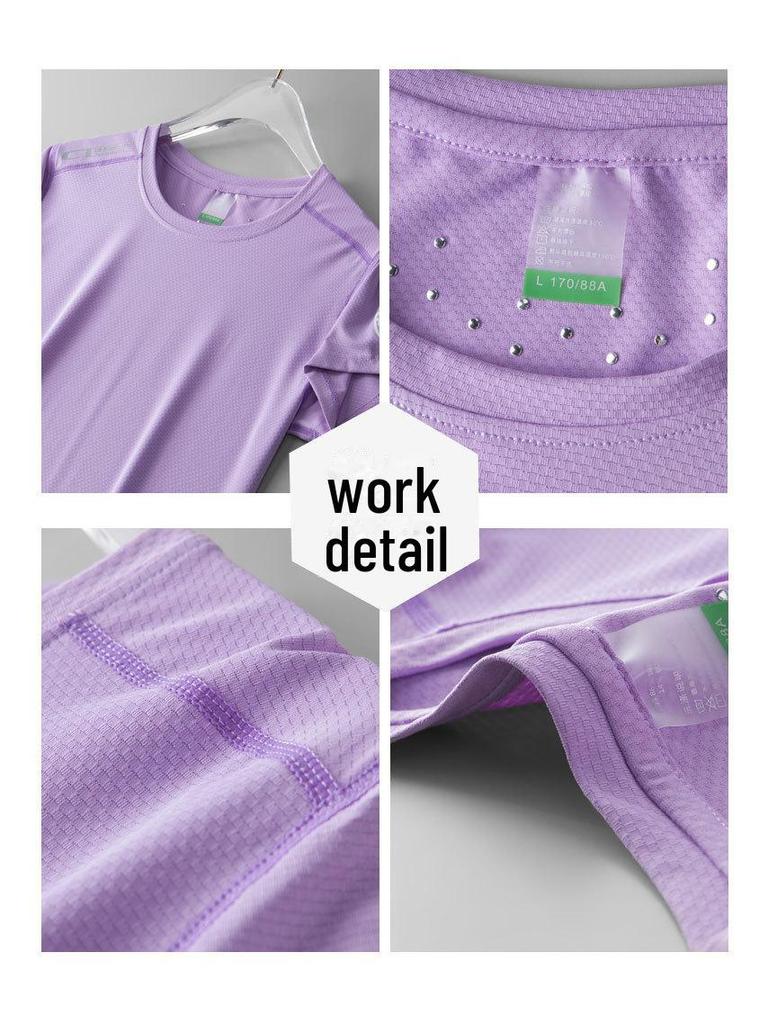 Мужская и женская дышащая футболка с коротким рукавом из шёлка, устойчивая к ультрафиолетовому излучению, для летних видов спорта на открытом воздухе